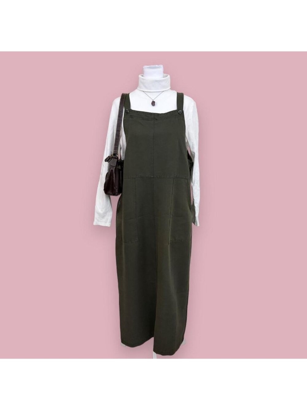 y2k green cottagecore jumper dress